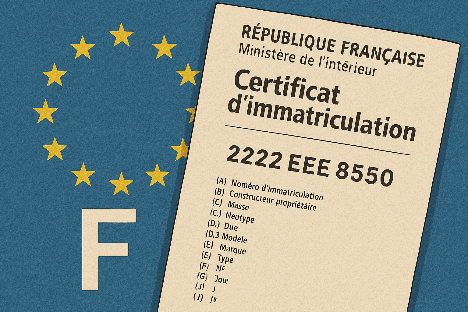 Remplacement de Carte Grise - Deriv Vp